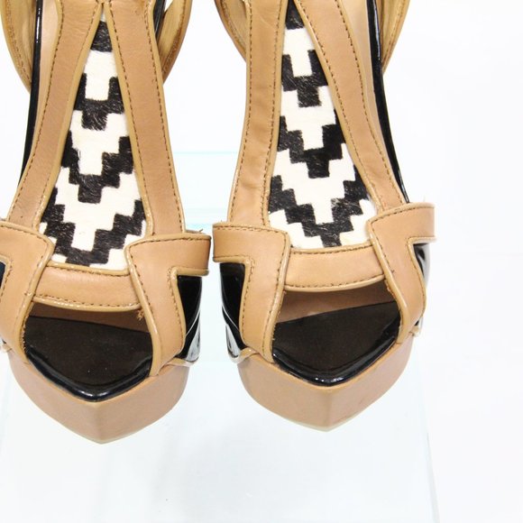 L.A.M.B Ultra High Heels sz 6 Women Platform Shoes Leather Stiletto Gwen - Picture 6 of 11